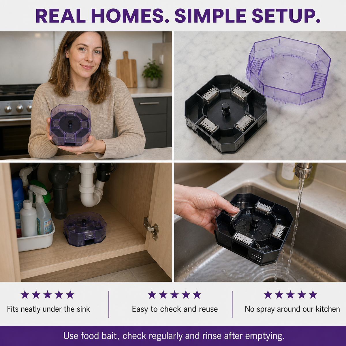 Reusable No-Spray Roach Trap β Chemical-Free