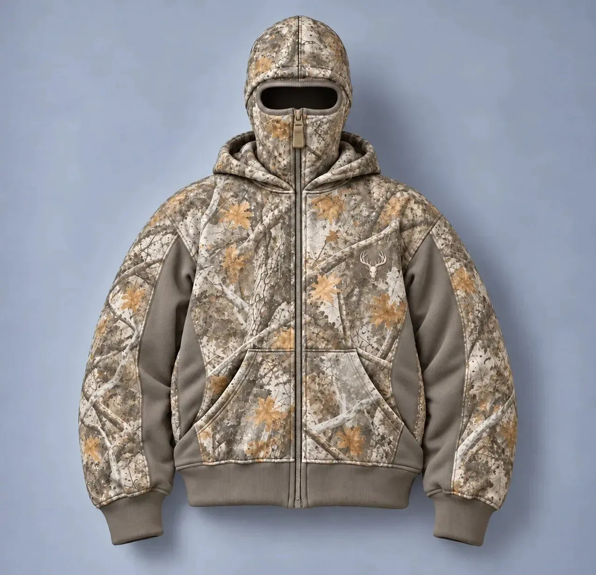 🦌 HunterZip Hunting Hoodie – Built-In Face Mask for Cold-Weather Adventures