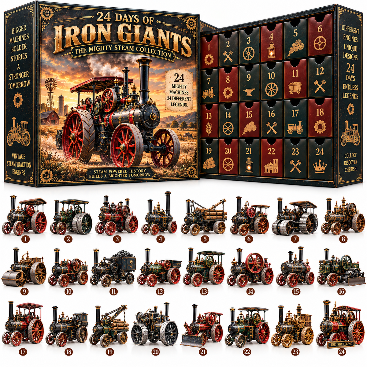 π₯ Ready to Fire Up the Past?! π 2026 Steam-Powered America β 24 Days of Iron Giants & Legendary Machines!