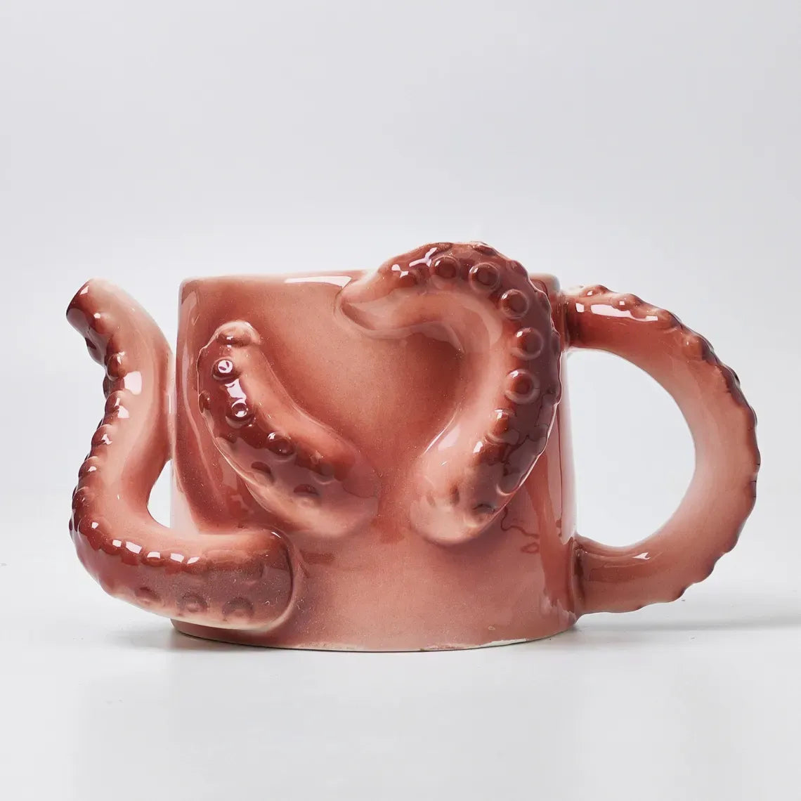 π Pink Octopus Ceramic Mug β 3D Tentacle Design