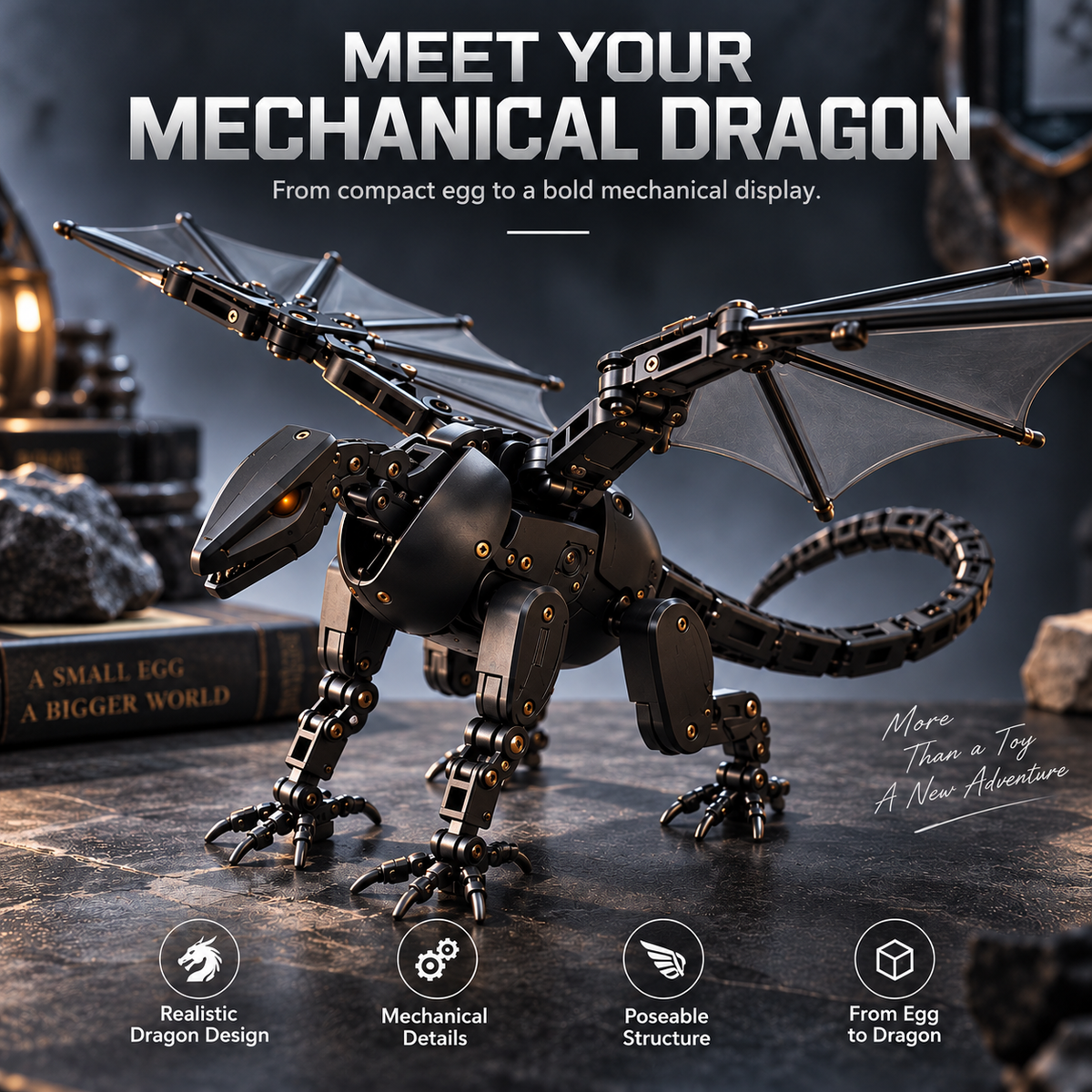 ๐ฅ๐ฅ๐ DragonMorph โ Egg to Dragon Transforming Mechanical Toy