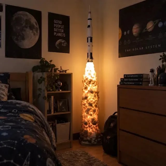 π Rocket Launch Cloud LED Floor Lamp