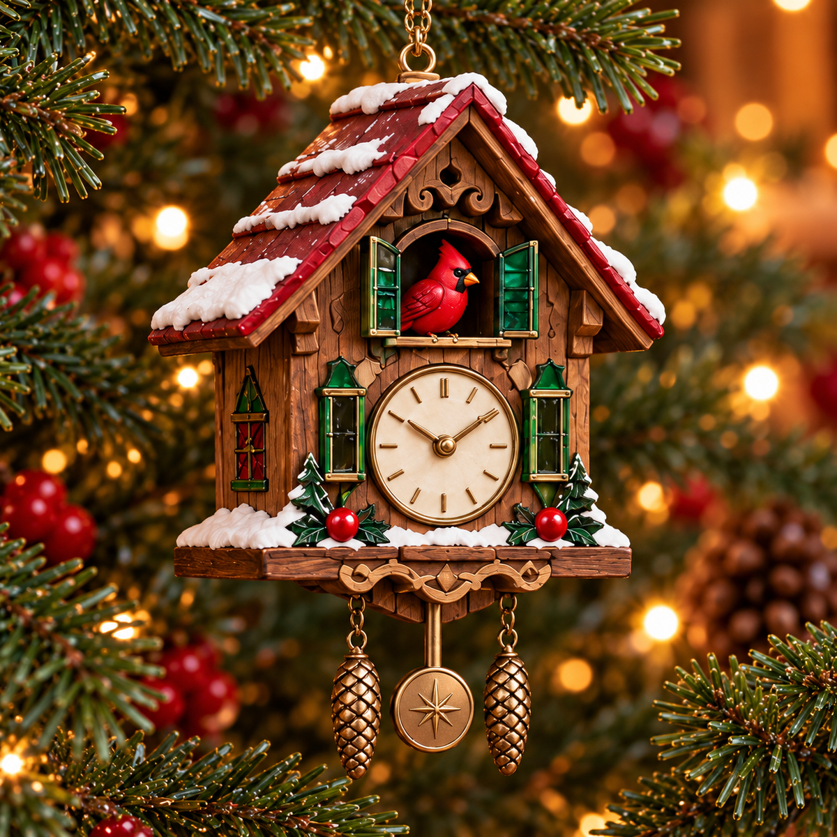 🐦 2026 Red Cardinal Cuckoo Clock Ornaments – 6 Vintage-Inspired Designs for a Nostalgic Christmas Tree