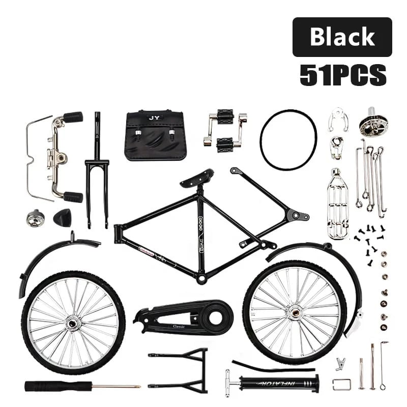 DIY Miniature Bicycle Model Kit in Black 🚲 Build, Display & Collect