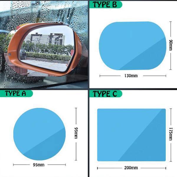 🚗 Rain-Resistant Anti-Fog Film for Car Side Mirrors – Clear Waterproof Protective Shield ⏰ 50% Off