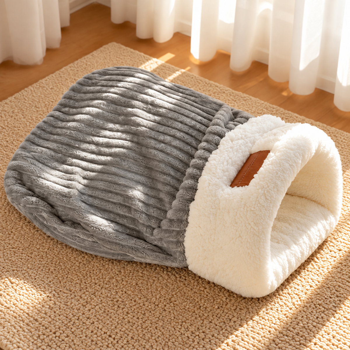 ๐ถ Plush Cozy Cave Dog Bed โ Soft Enclosed Pet Retreat