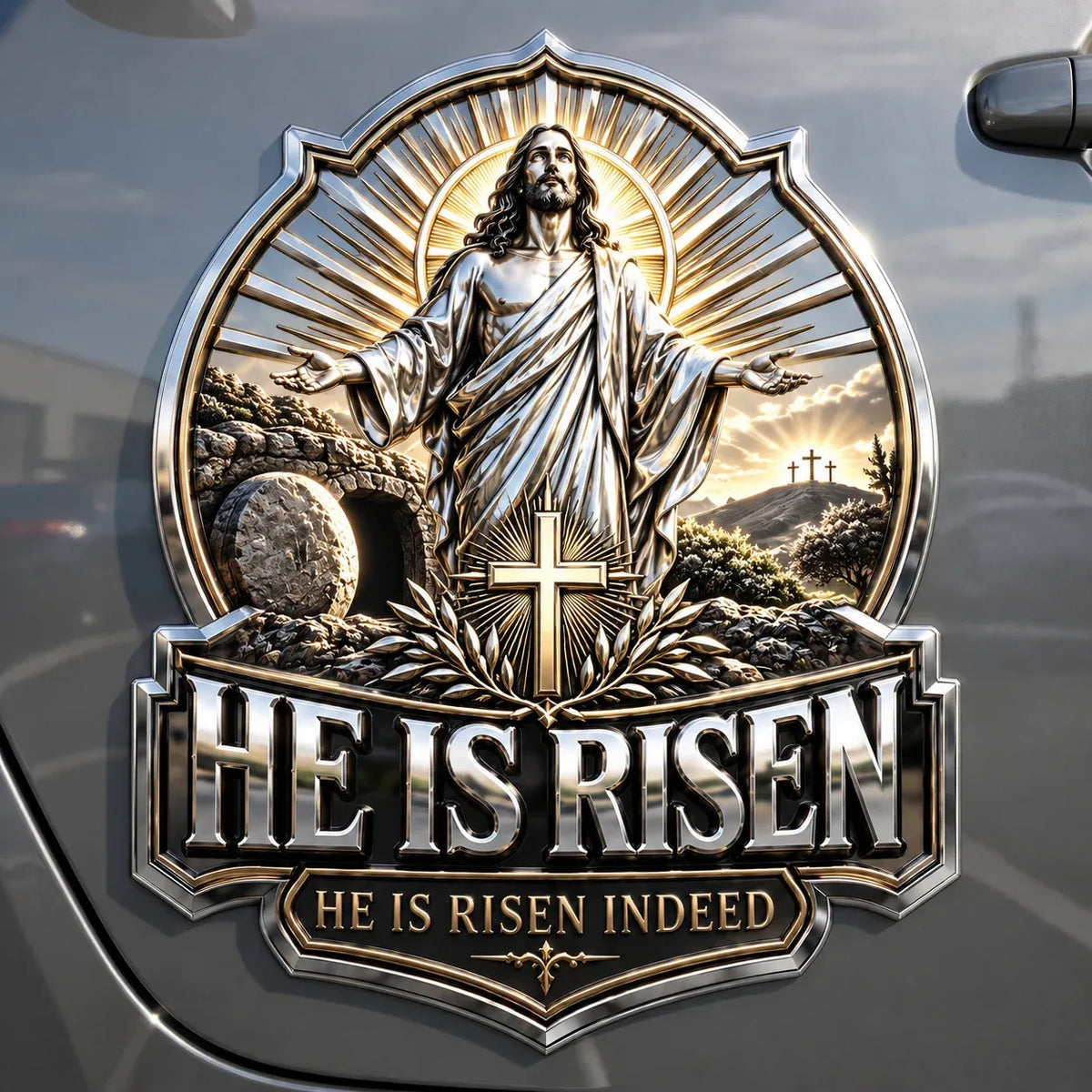 ✝️Christian Faith Car Emblem Collection — Cross, Resurrection & Hope