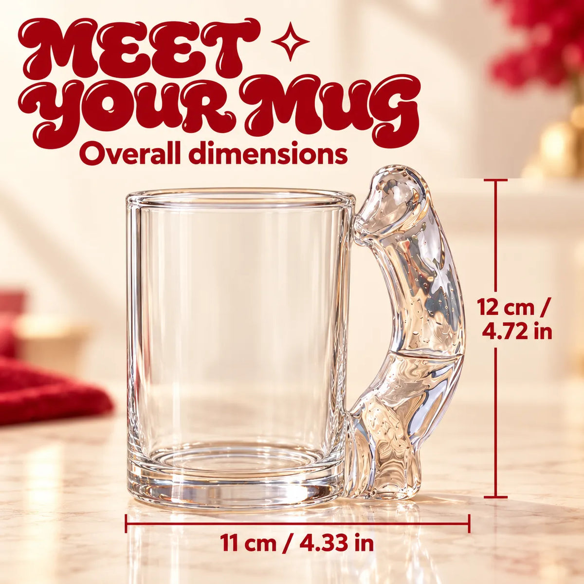 πΉ Crazy Mug β Funny Handle Glass Mug & Party Kit π