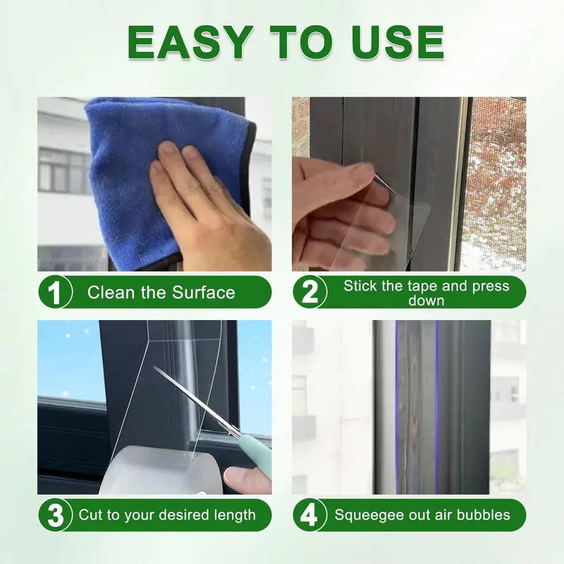 Clear Window Sealing Tape β Waterproof, Draftproof & Easy to Remove