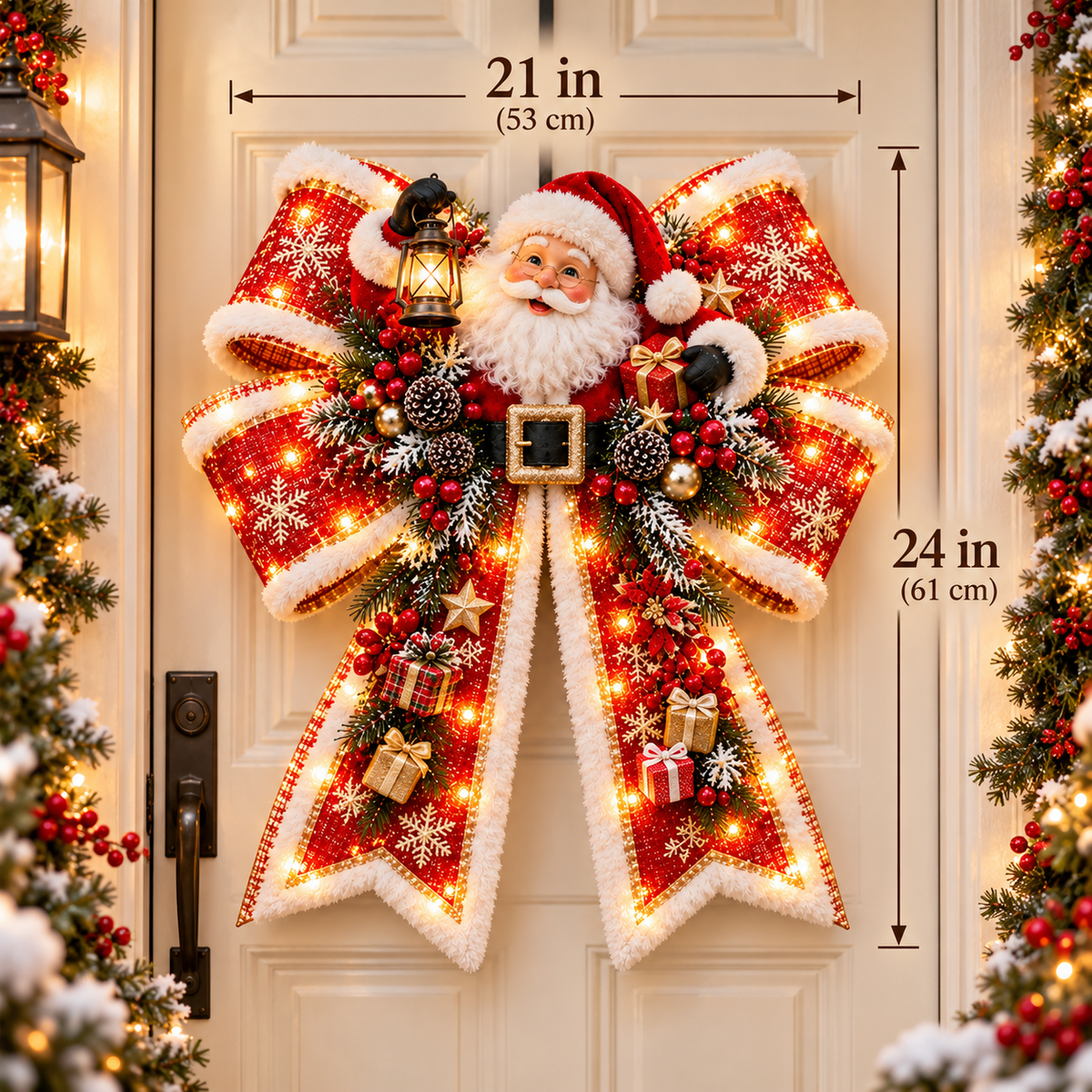 ๐ Giant Light-Up Christmas Bows โ Magical Holiday Door Hangers in 6 Styles ๐โจ