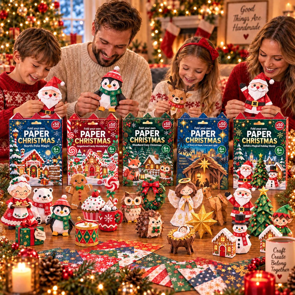 ๐ง Relaxing & Beginner-Friendly- 3D DIY Paper Christmas (๐ Step-by-Step Guide Included)
