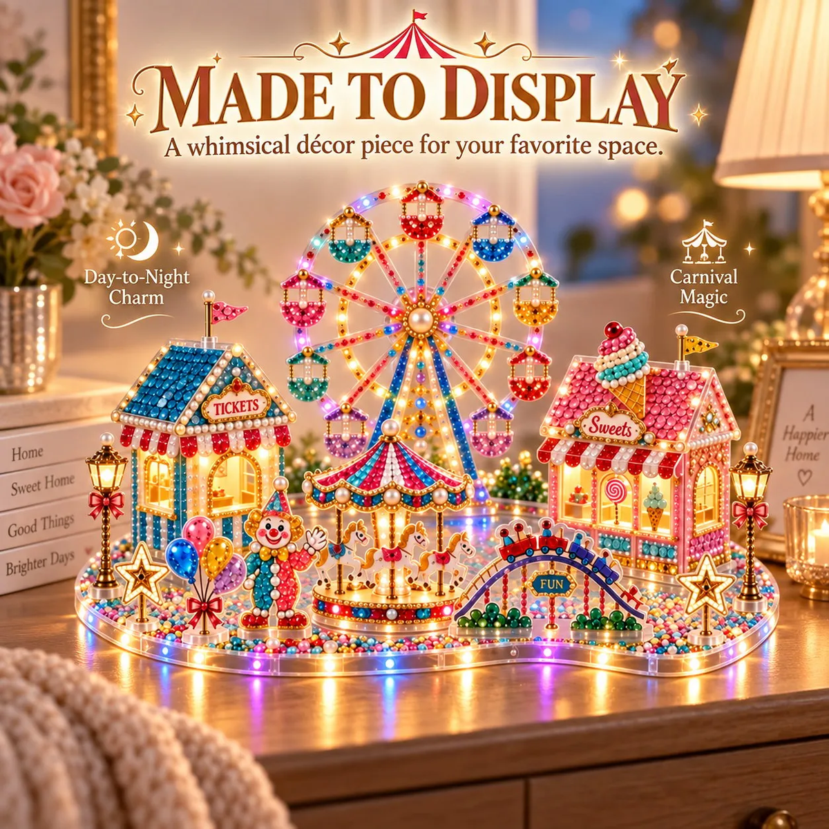 π 3D Christmas Village Gem Art DIY Kit β Sparkling Handmade Holiday Display