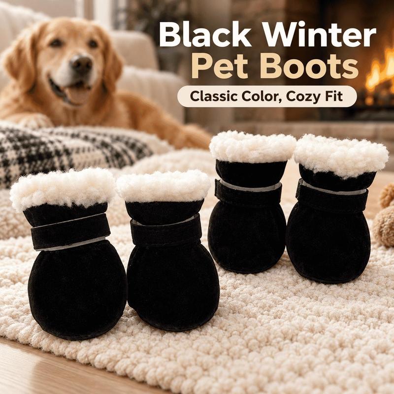 ๐พโ๏ธ Velvet Puppy Booties โ Warm, Non-Slip Paw Protection for Little Dogs