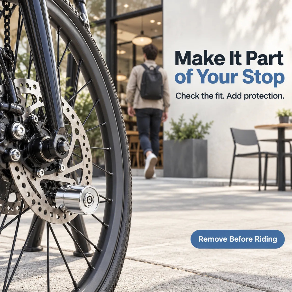 π Compact Disc Brake Lock with 2 Keys