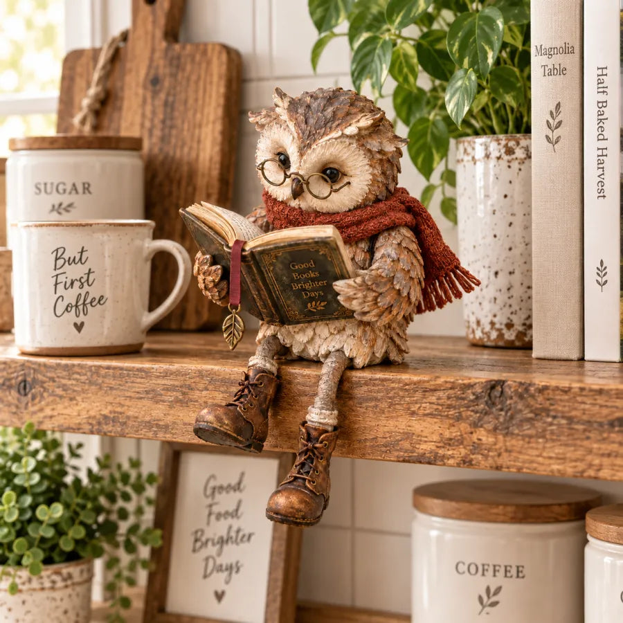 π₯ 2026 Best Seller π₯ π¦ Reading Owl Figurine with Glasses β A Charming Gift for Book Lovers π