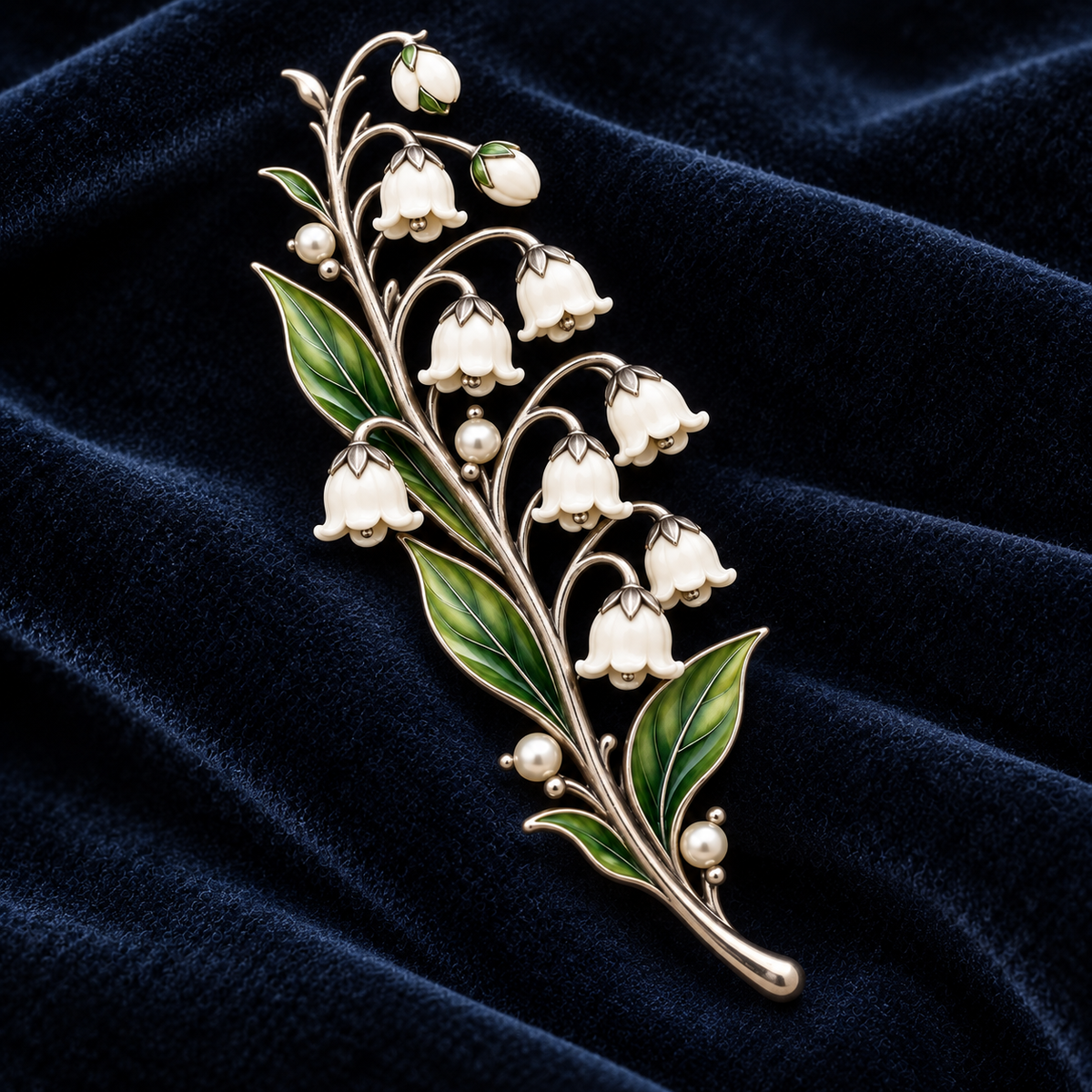 Lily Of The Valley β¨ Timeless Vintage Brooch π Pure Elegance Never Fades