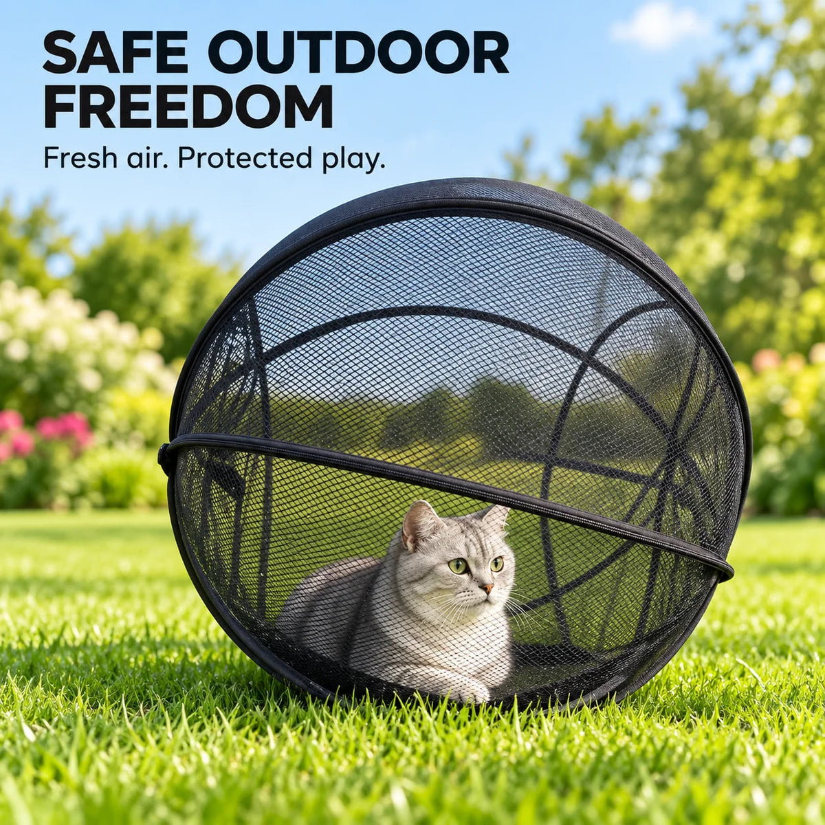 π±πΏ Freshair Cat Haven β Pop-up Mesh Playpen
