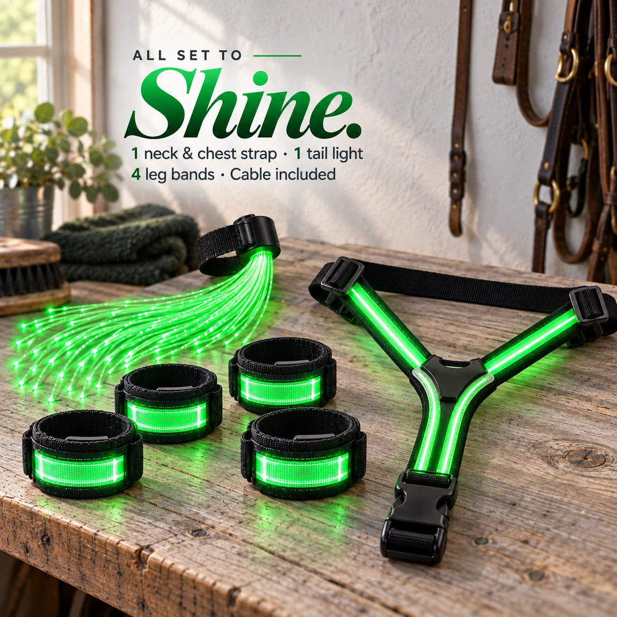 ππ Ride in Color! LED Horse Light Set β Blue, Green & Pink