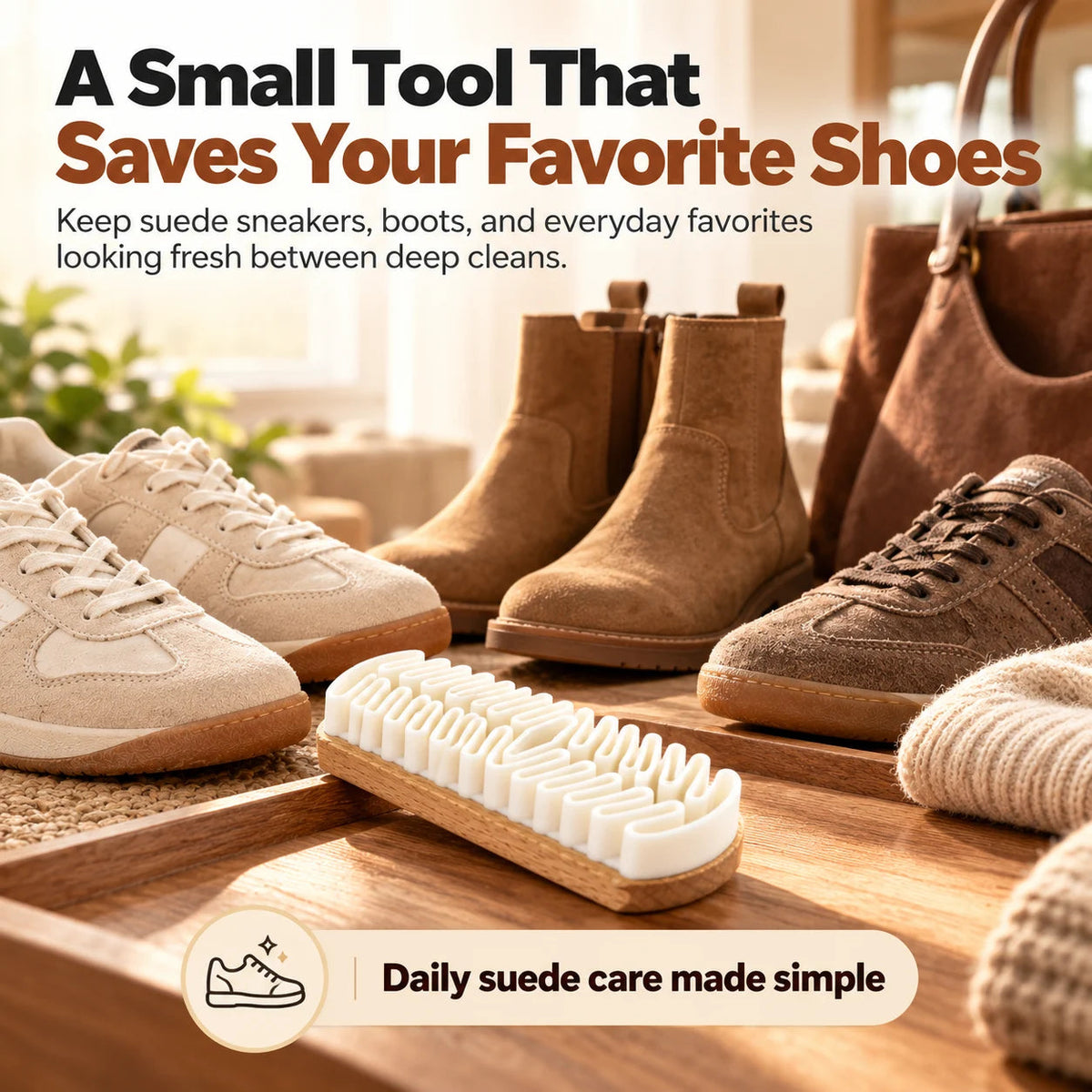 π Buy 1, Get 1 FREE (Free Cleaner)π Suede Shoe Cleaning Brush for Everyday Dirt