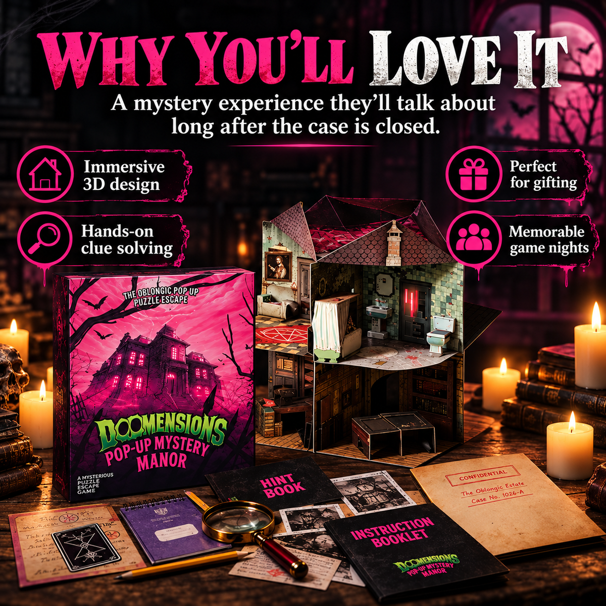 β¨3D Pop-Up Mystery Manor β Immersive Murder Mystery Puzzle Game