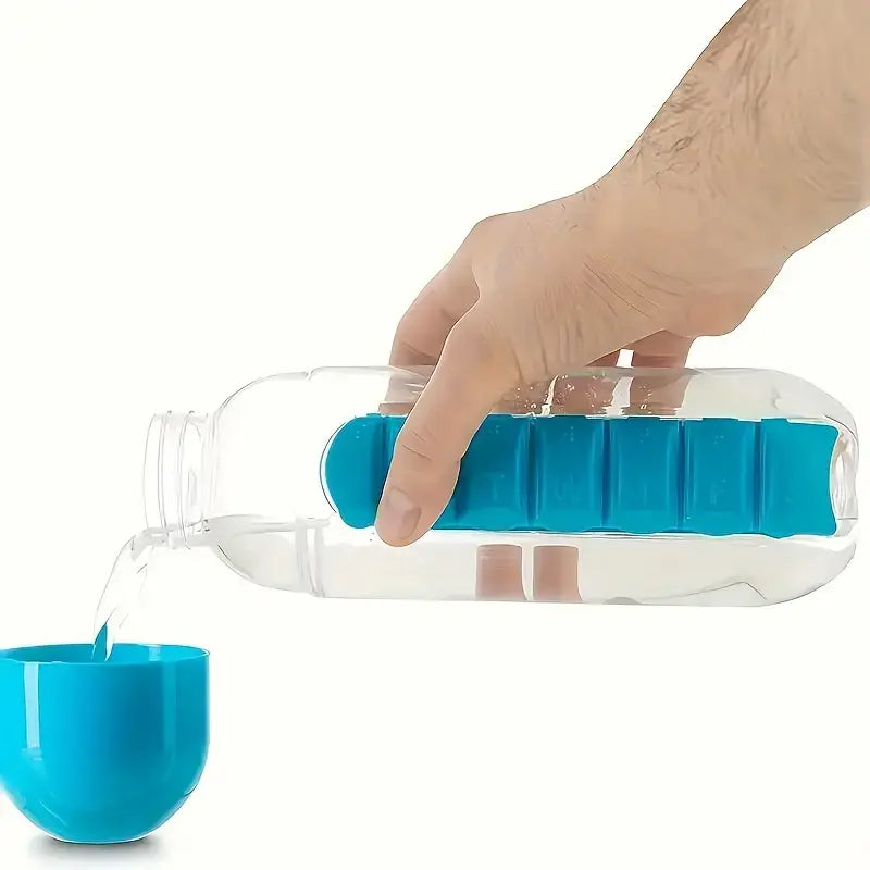 ๐ง 2-in-1 Water Bottle & 7-Day Vitamin Organizer โ 600ml