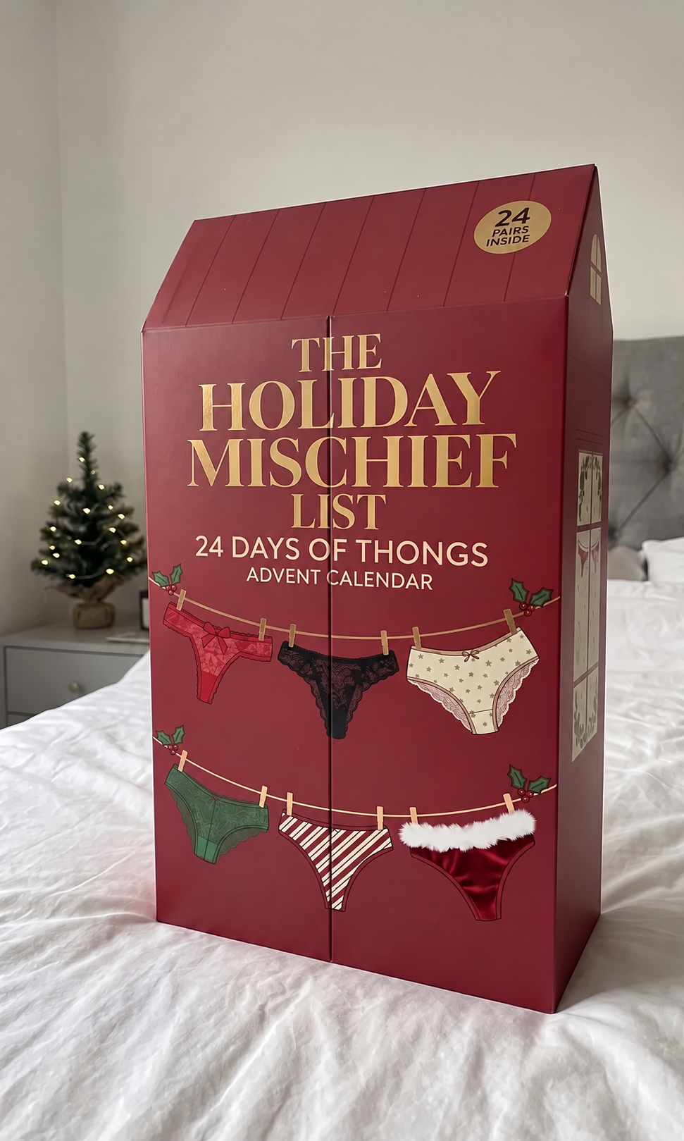 🎁 24 Days of Temptation™ – Thong Advent Countdown Gift Box | A Playful Surprise for Every Day 🔥