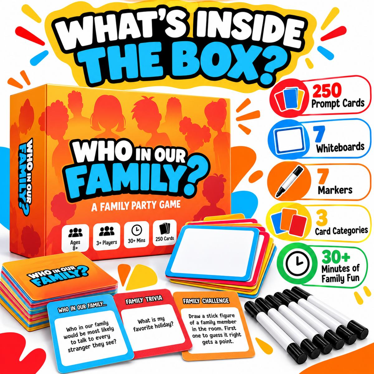 ๐ 50% OFF Today! Who In Our Family? Hilarious Party Game for Family Game Night