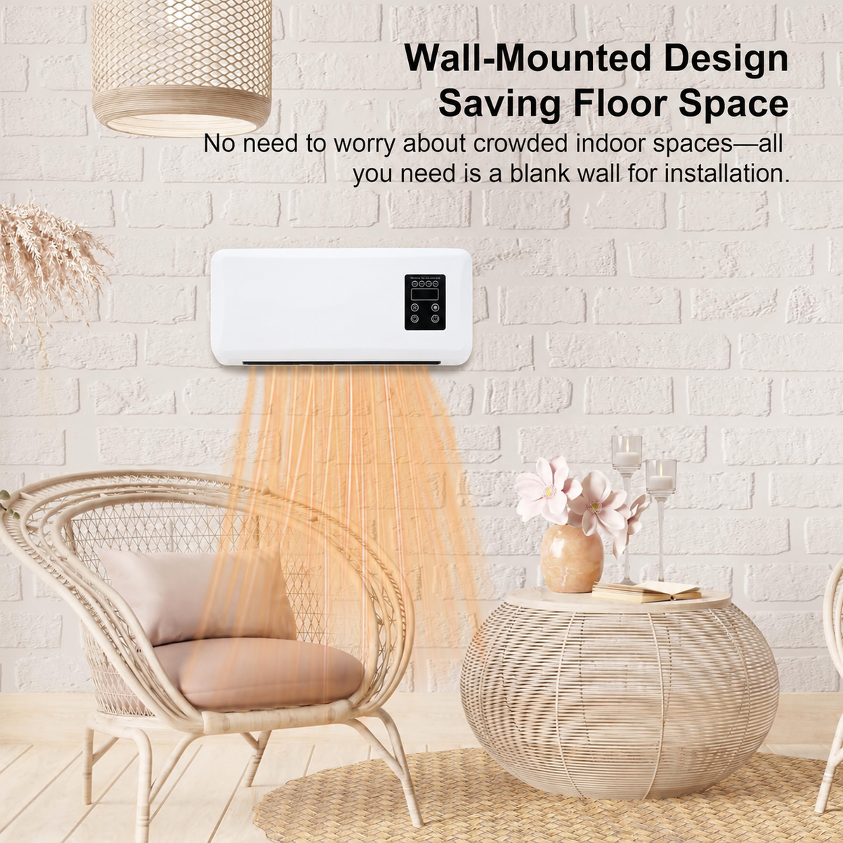 🔥Black Friday Early Bird Deals🔥Wall-Mounted Space Heater with Thermostat and Remote Control