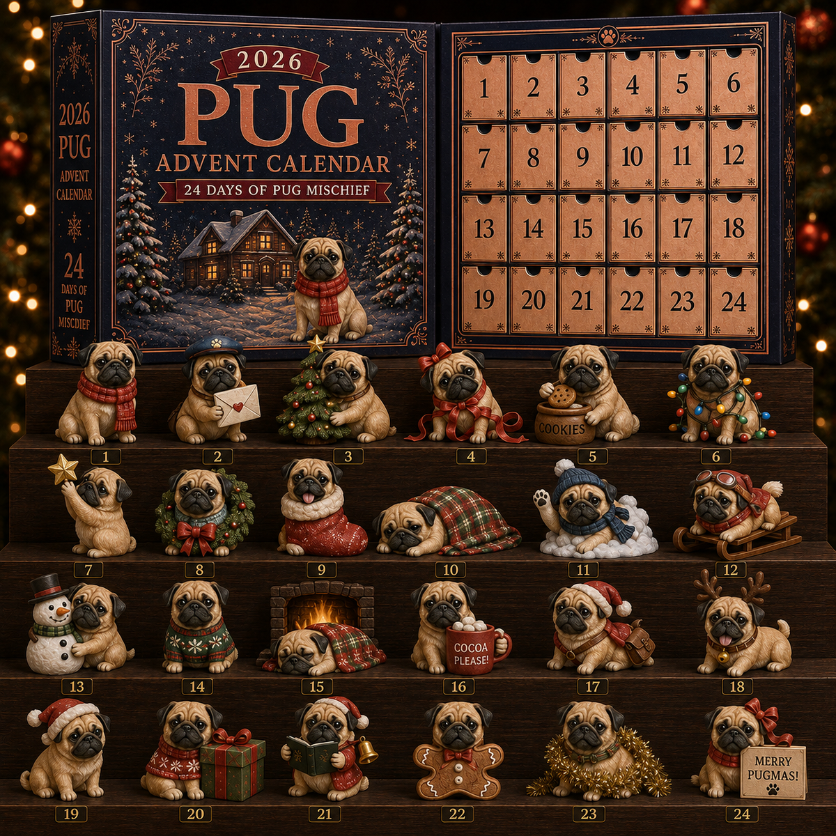 ⏰Limited Stock 50% OFF - 🎄🐕 2026 Golden Retriever Advent Calendar – 24 Days of Golden Mischief