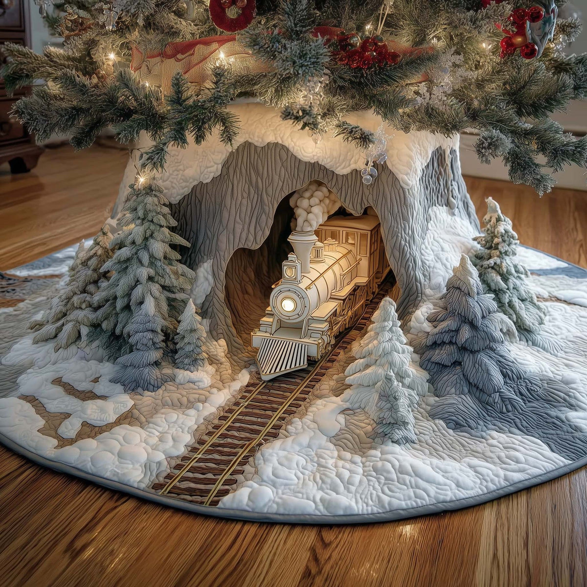 🎄 Christmas Special –🎅3D Optical Illusion Christmas Tree Skirt