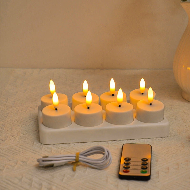 Rechargeable Flameless Tealight Candles β USB-C LED Candles with Remote & Timer