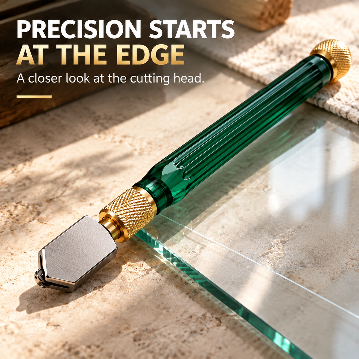 Professional Glass Cutter Tool ✨ Precision Scoring for Glass & Tile Projects