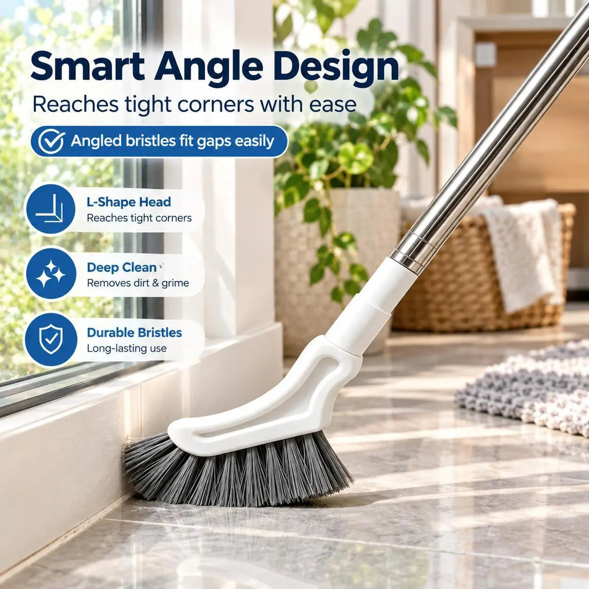 π§Ό Telescopic Crevice Cleaning Brush β Long Handle Gap Cleaner for Bathroom, Toilet, Floors & Windows