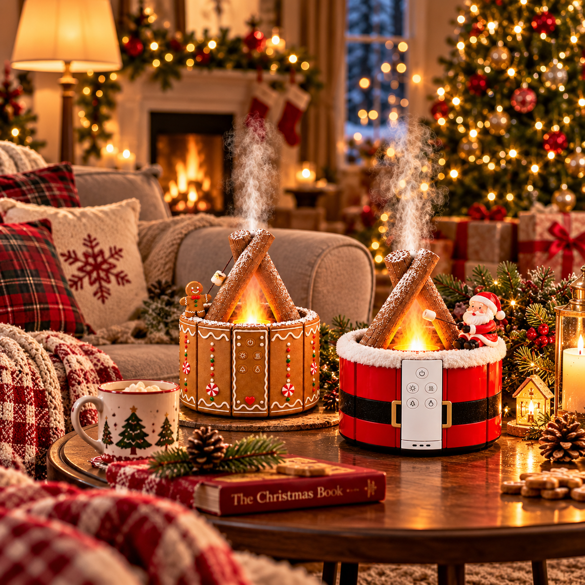 ππ₯ Magical Christmas Campfire Aroma Diffuser β Realistic Flame-Effect Mist & Cozy Holiday Glow π
πͺ