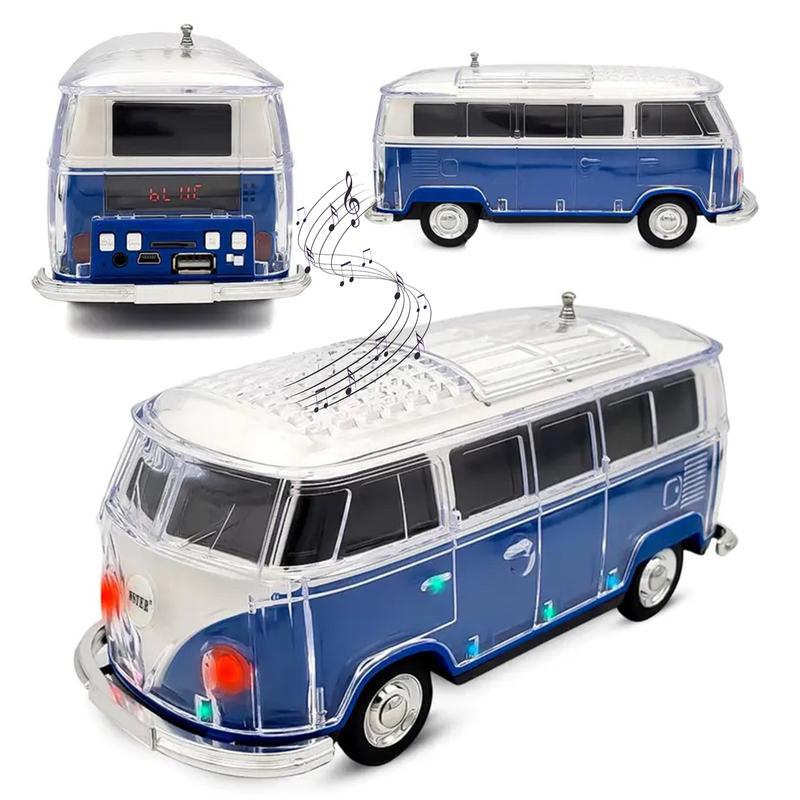 ๐WS-267BT Rechargeable Portable Bluetooth Speaker (Bus/Campervan Shape, ABS Build, 50Hz-20kHz)