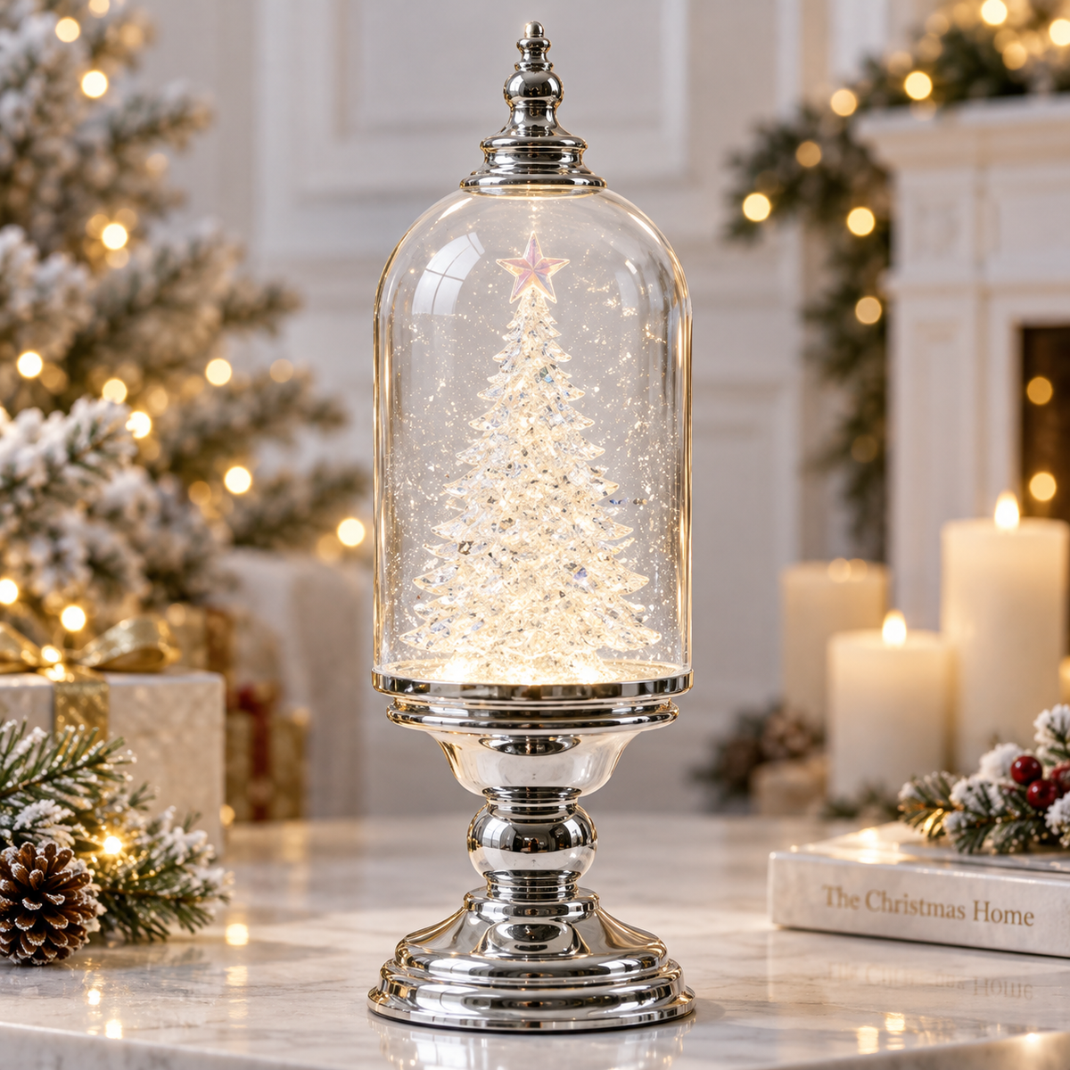 ๐ Enchanted Musical Snowfall Christmas Lantern with Glowing Lights