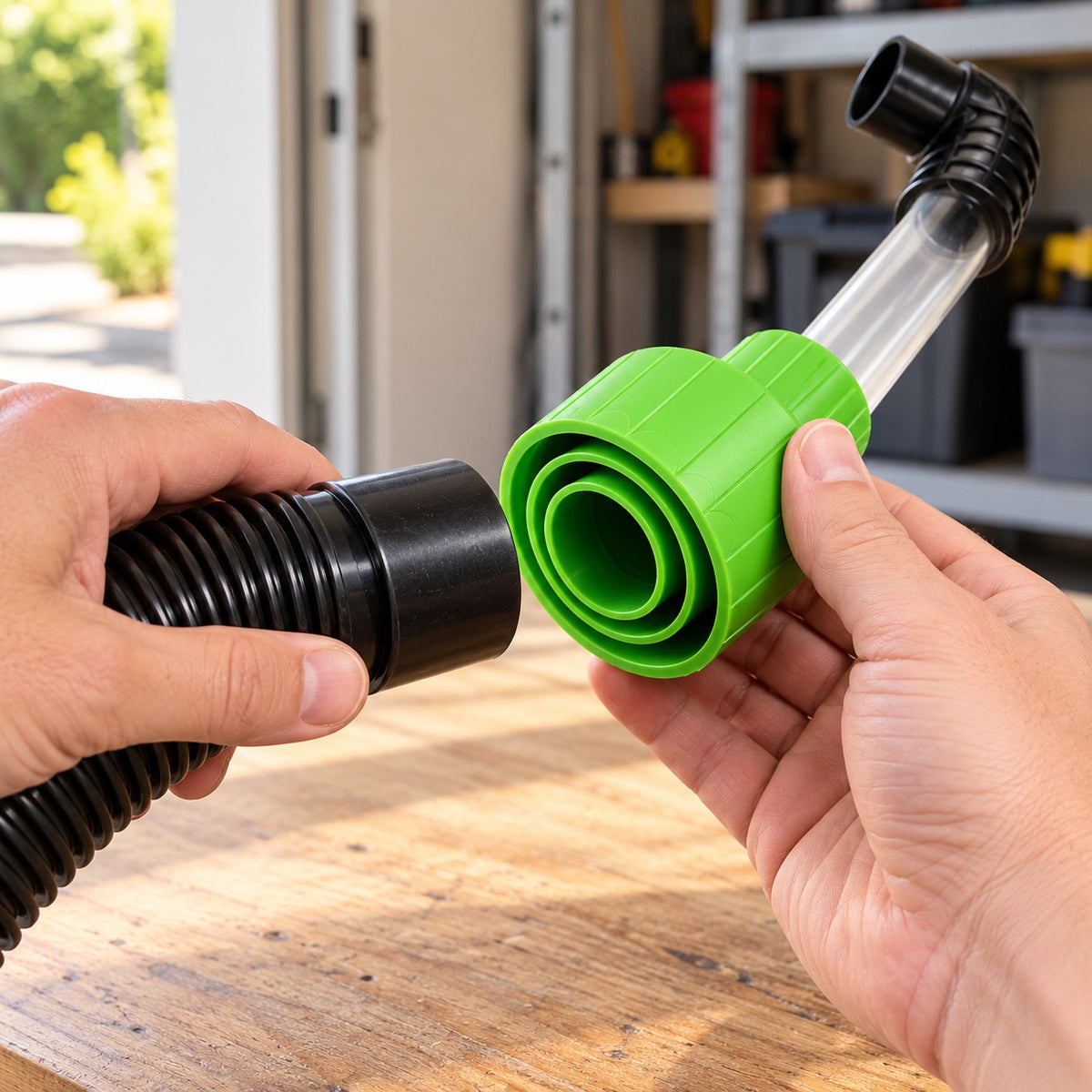 AC Drain Line Vacuum Adapter with Clear Tube