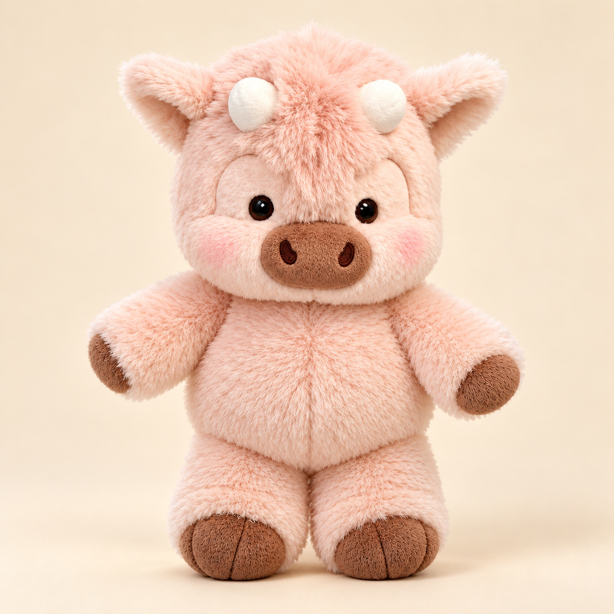 Fluffy Cow Plush โ Super Soft, Huggable & Perfect for Gifting ๐
