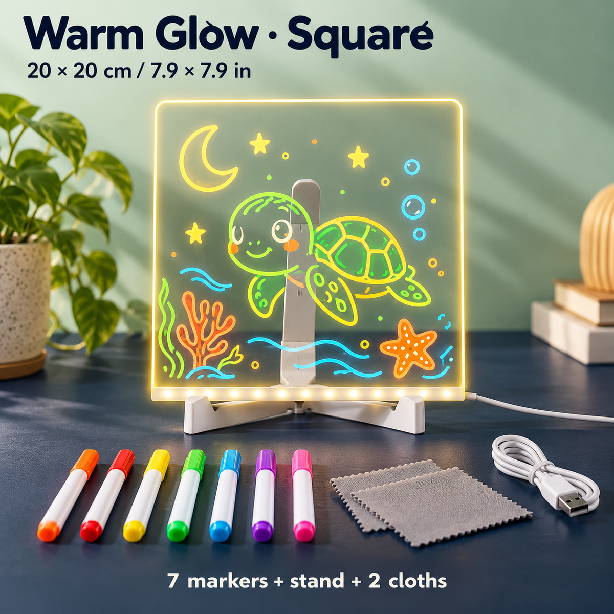 🎨 LED Glow Drawing Board – Draw, Trace & Display