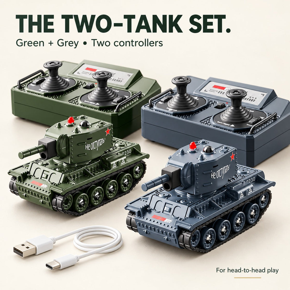 🎮 Mini RC Battle Tank – 1:64 Infrared Duels