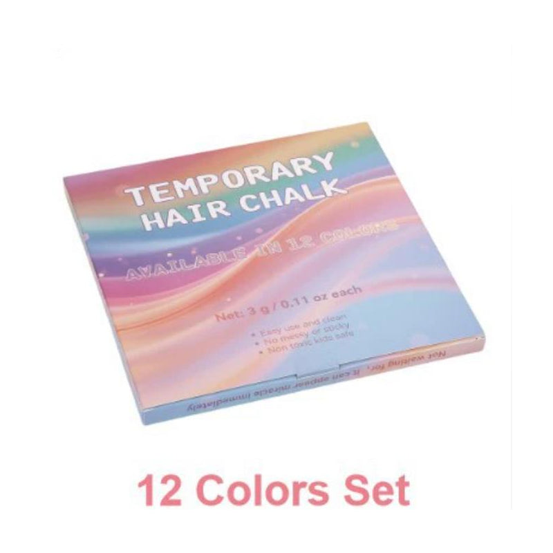 ๐ Temporary Hair Chalk Set for Girls โ Washable Color Sticks for Fun DIY Hair Styling
