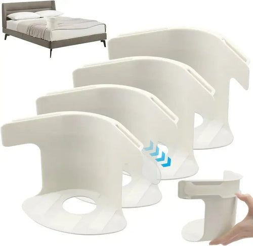 🛏️ 4-Piece Adjustable Bed Sheet Fastener Set – Heavy-Duty No-Slip Straps for a Smooth, Secure Fit, White