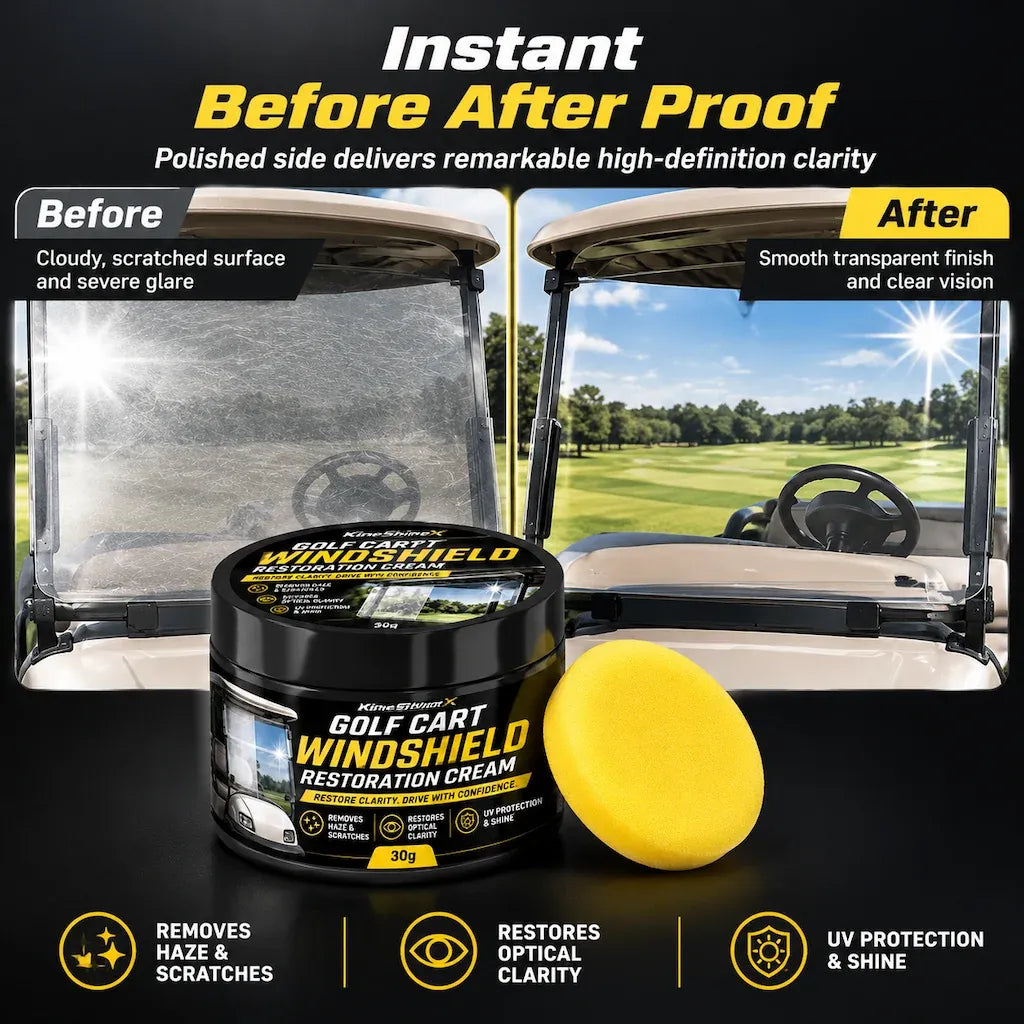 Golf Cart Windshield Scratch Repair Paste with Sponge