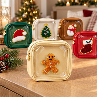 Christmas Clear-Window Zipper Gift Pouches