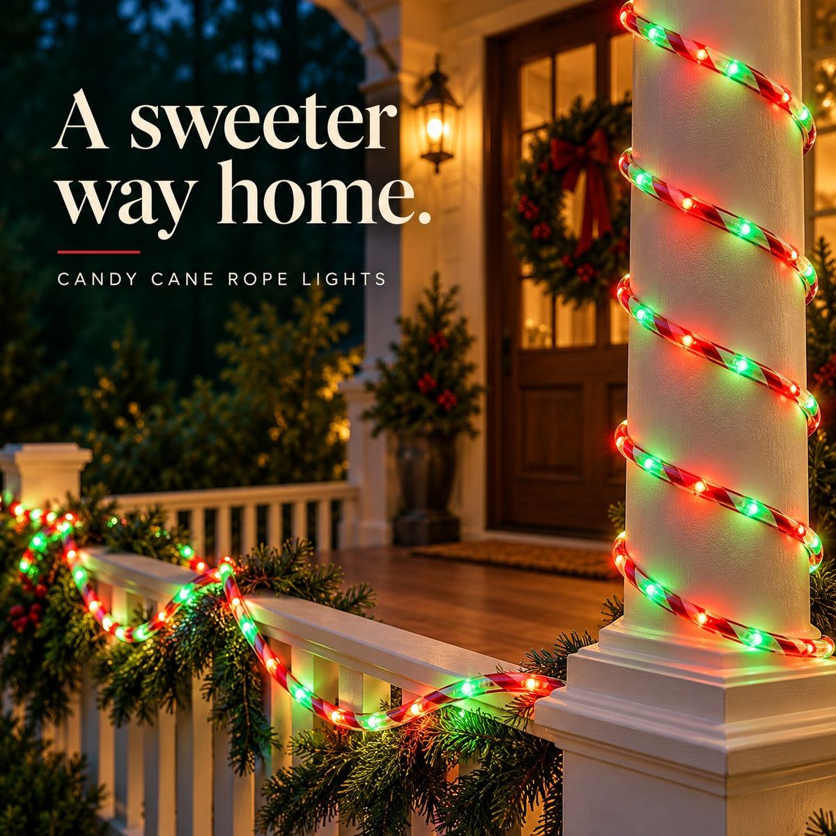 🎄 Candy Cane LED Rope Lights – Wrap Your Home in Christmas