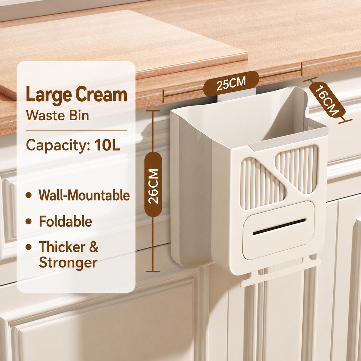 Hanging Kitchen Trash Can for Cabinet Door