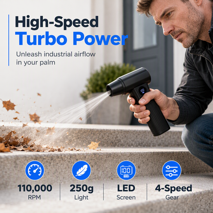 💨 Mini Cordless Turbo Blower – Quick Leaf & Dust Cleanup