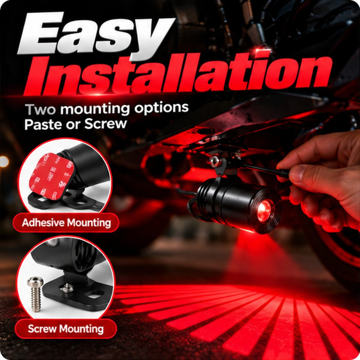 🏍️ Dual Motorcycle Laser Projector Lights!!!