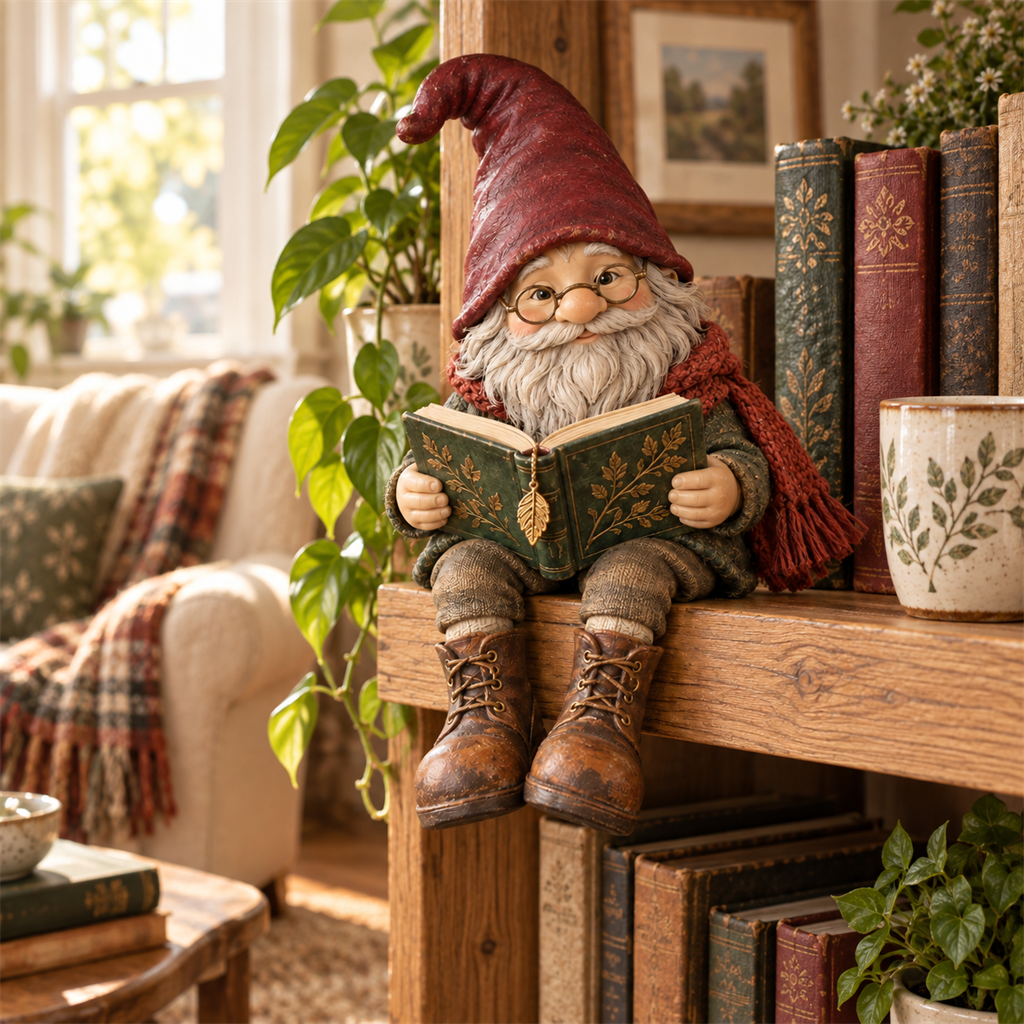 Reading Gnome Shelf Sitter