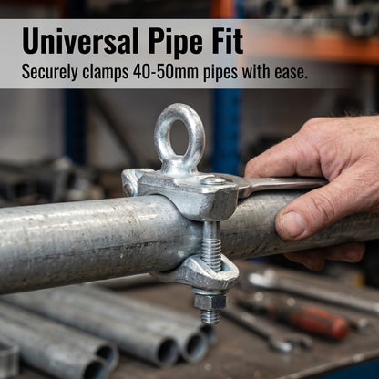 🏗️ Heavy-Duty Scaffolding Pipe Clamp – Galvanized 48mm Hanging Bracket